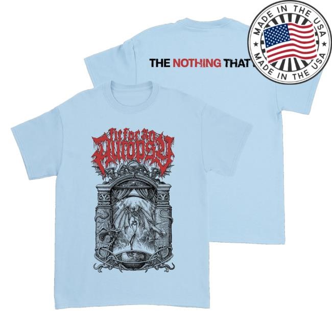 Fit For An Autopsy Merch Death Arch T-Shirt Light Blue Crewneck Sweatshirt