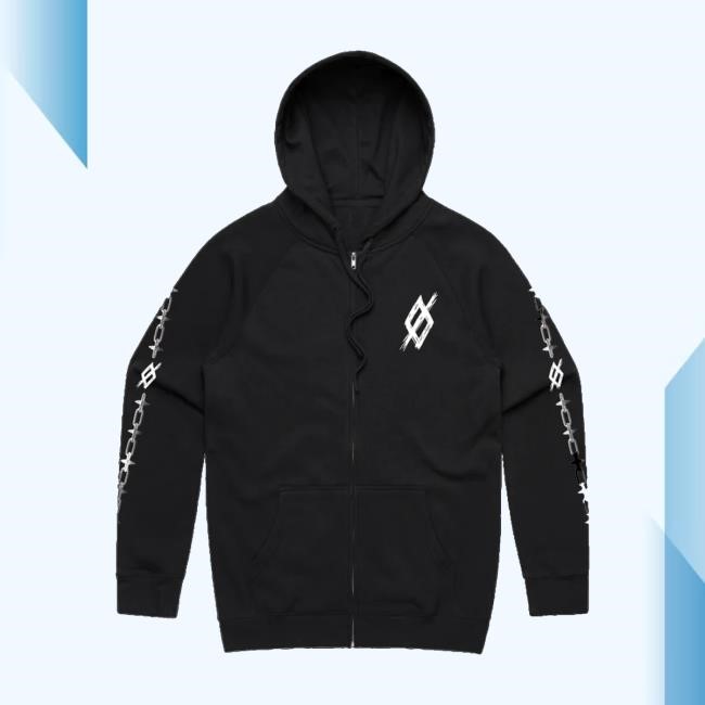 Set It Off Band Store Tour Zip Black Long Sleeve Shirt