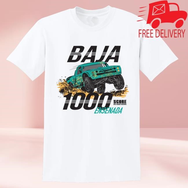 Official International Gear Merch Baja 1000 Trophy Truck Tee - Ensenada Hooded Sweatshirt