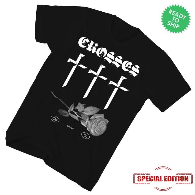 Official Indiemerchstore Merch Crosses Rose Logo Tee Shirt