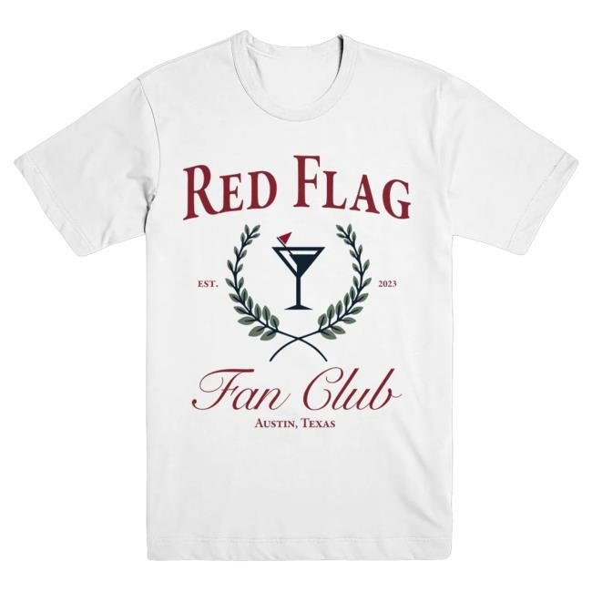 Ymh Studios Merch Red Flag Fan Club Short Length Tee