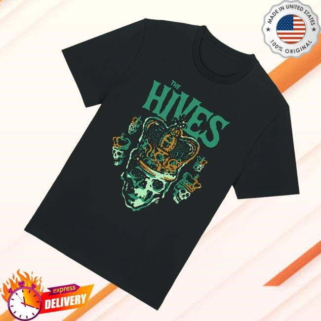 Green Skull Crown Black Hoodie The Hives Merch Store