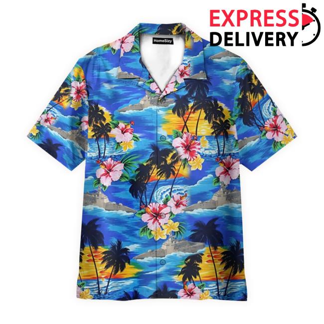 Official Navy Us Ship Hawaiian Shirt