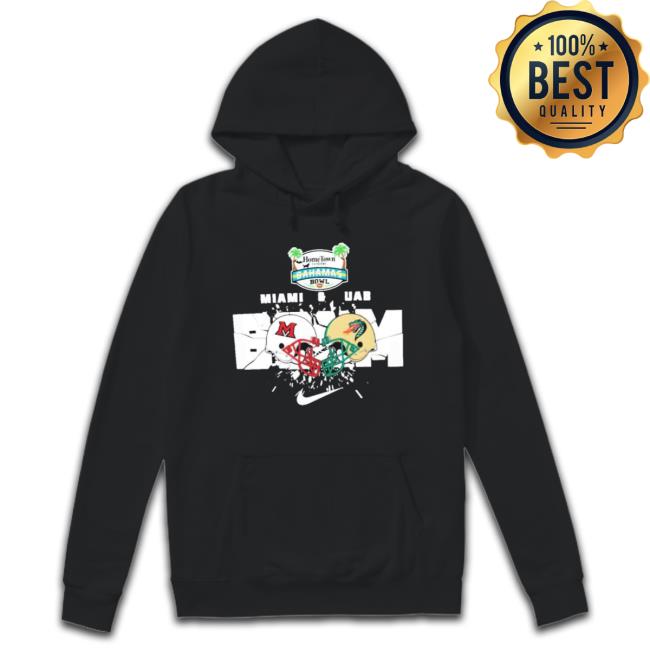 Miami And Uab Boom Helmet Home Town Lenders Bahamas Bowl 2022 T-shirt