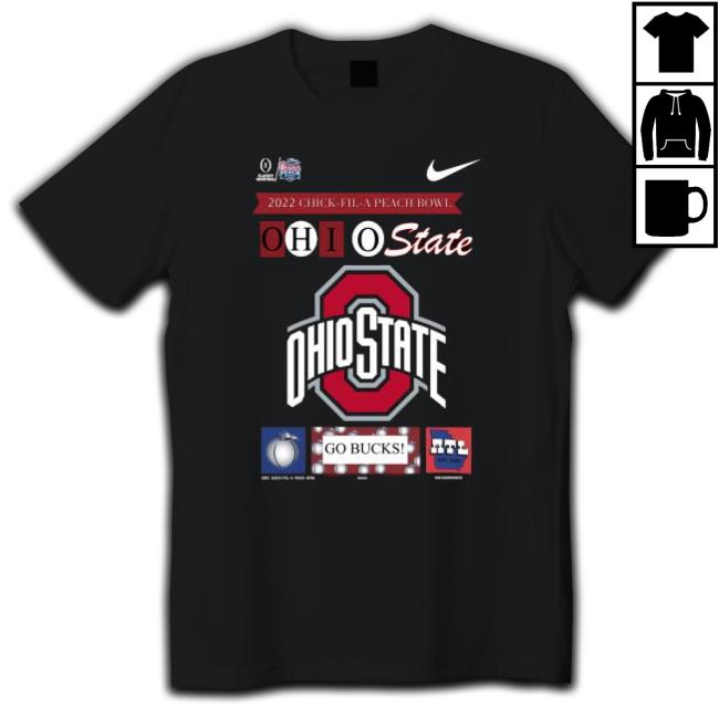 2022 Chick-Fil-A Peach Bowl Ohio State Go Bucks 2022 Hooded Sweatshirt 2022 Chick-Fil-A Peach Bowl Ohio State Go Bucks 2022 Tee