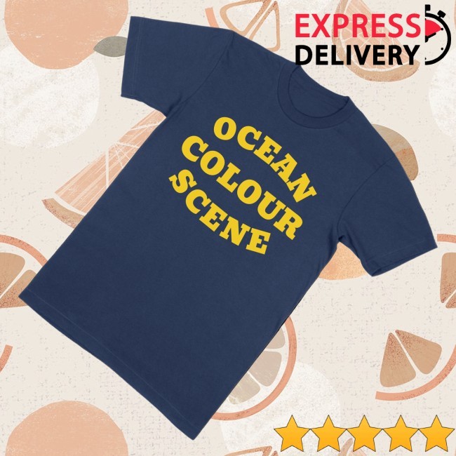 Ocean Colour Scene Merch Store Curve Logo Navy Zip Hoodie