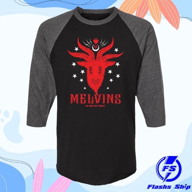 Official Blixt Merch Melvins Goat Black Grey 3/4 Sleeve Sweatshirt