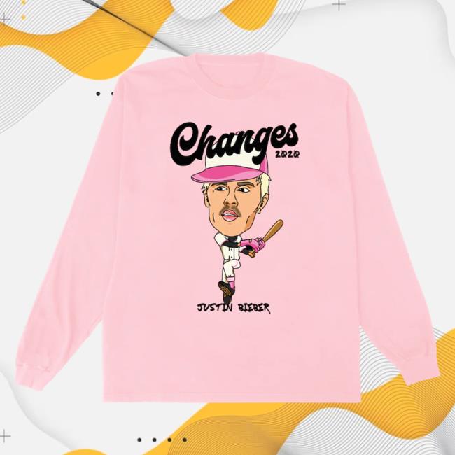 Official Justin Bieber Merch Store Shop Justin Bieber Changes Baseball Doodle Long Sleeve Shirts JustinBieber Apparel Clothing