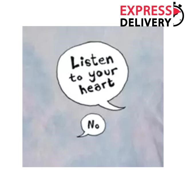 Cheekface Merch Store Listen To Your Heart Crewneck Sweatshirt