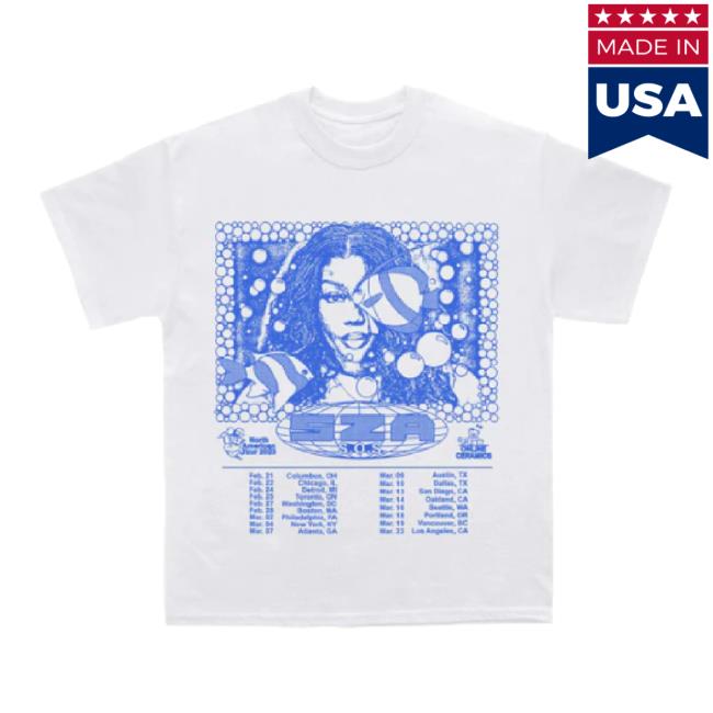 Original Txdxe Merch Store Sza - White Sos North America Tour Unisex Sweatshirt Txdxe Shop