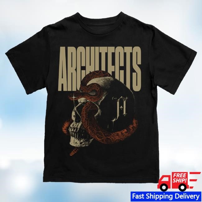 Official Architect Merch Snake Skull Black Tee Shirt