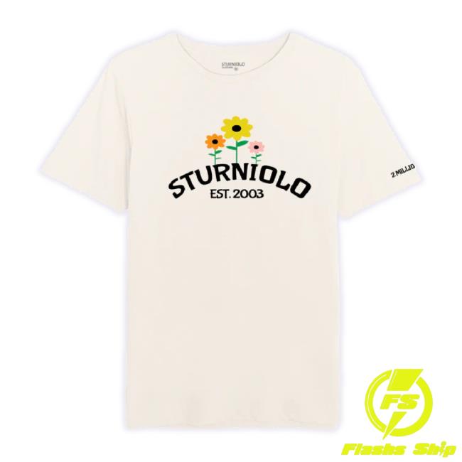 Official Sturniolo Clothing Merch Store Flower Long Sleeve Tee - Grey Sturnioloclothing Shop