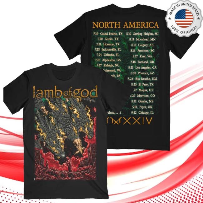 Original Lamb Of God Store Merch Ashes 2024 Itin T-Shirt