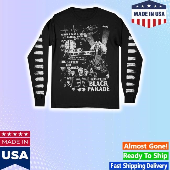 Pentagrampeterpan Shop Parade Black Long Sleeve T-Shirt