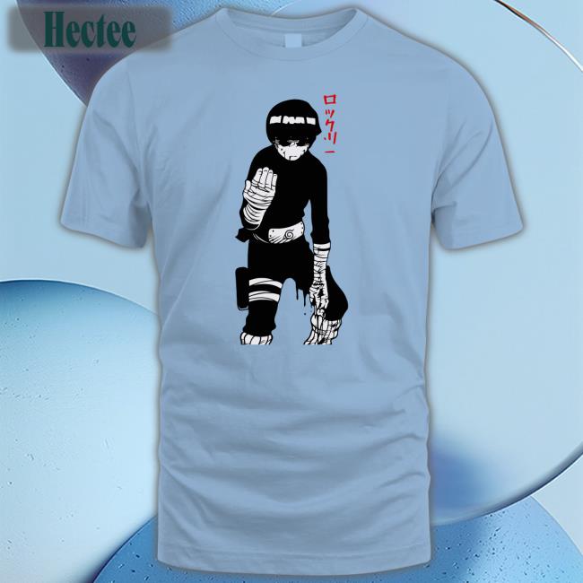 Minimalist Anime Rock Lee Canvas Art Tee Shirt