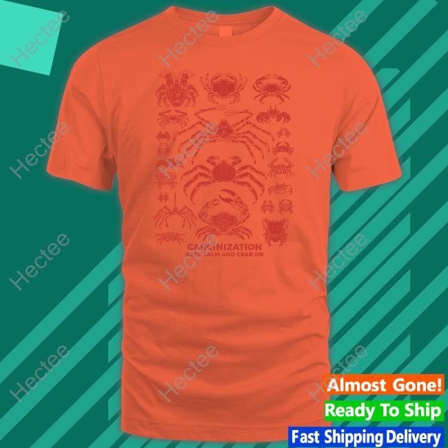 Official Carcinization Keep Calm Crab On Shirt