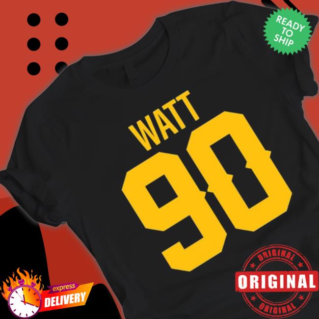 Jersey Number T. J. Watt Steelers #90 Long Sleeve Shirt