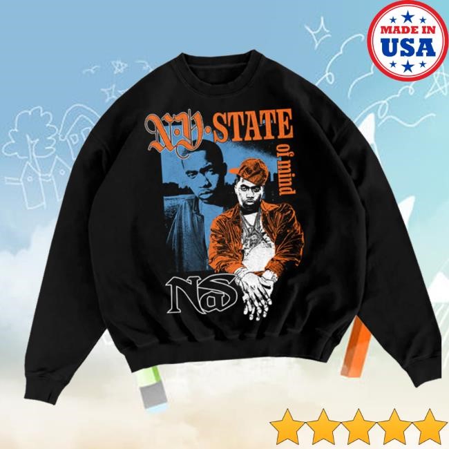 Nasir Jones Merch Store Ny State Of Mind Long Sleeve Shirt