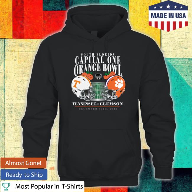 Tennessee Volunteers Vs Clemson Tigers South Florida Capital One Orange Bowl 2022 Hoodie Tennessee Volunteers Vs Clemson Tigers South Florida Capital One Orange Bowl 2022 Tee Shirt