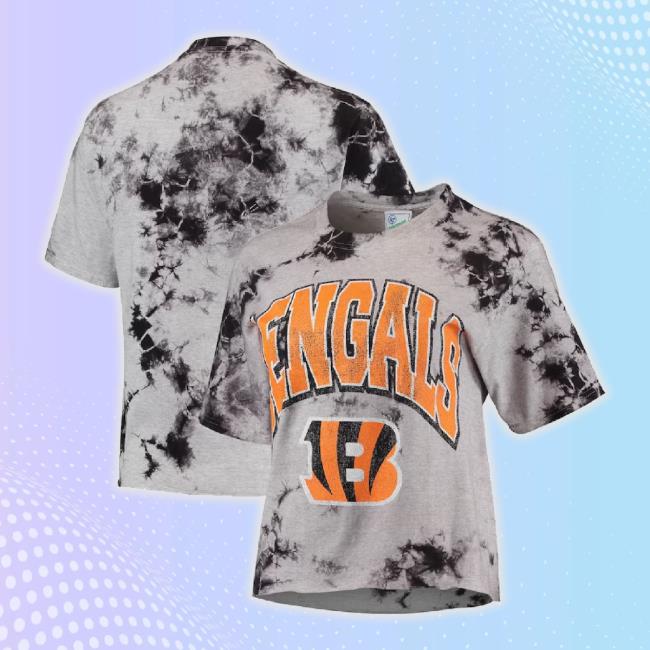 Cincinnati Bengals '47 Black Cambridge Vintage Tubular Tie-Dye Hoodie Sweatshirt