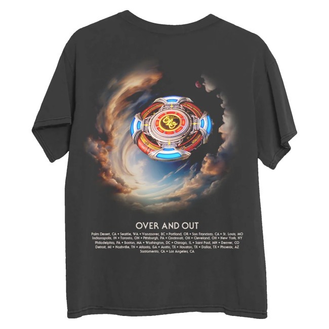 Official Jeff Lynne's Elo Store Merch Spaceship Sky Us 2024 Tour Crewneck Sweatshirt