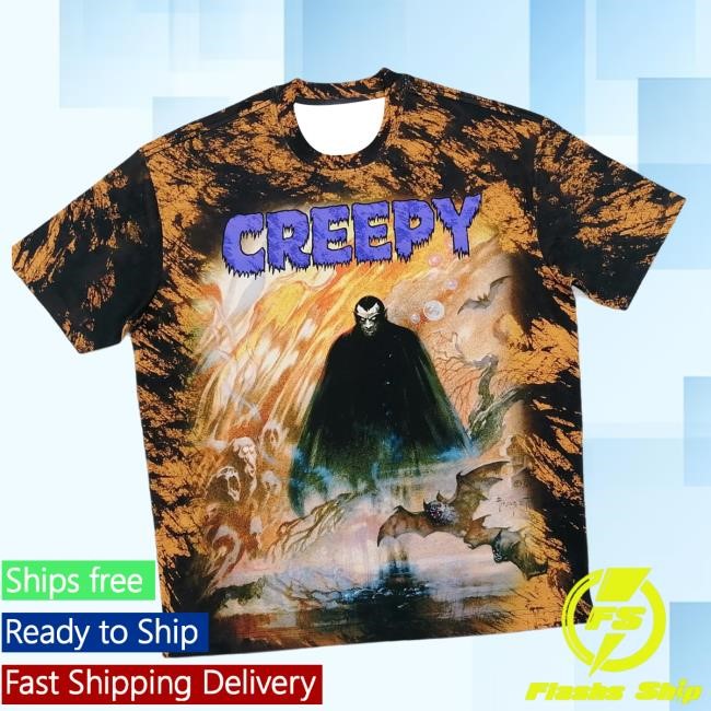 Official Frazetta Girls Merch Count Dracula (Creepy #5) Graphic Crewneck Sweatshirt