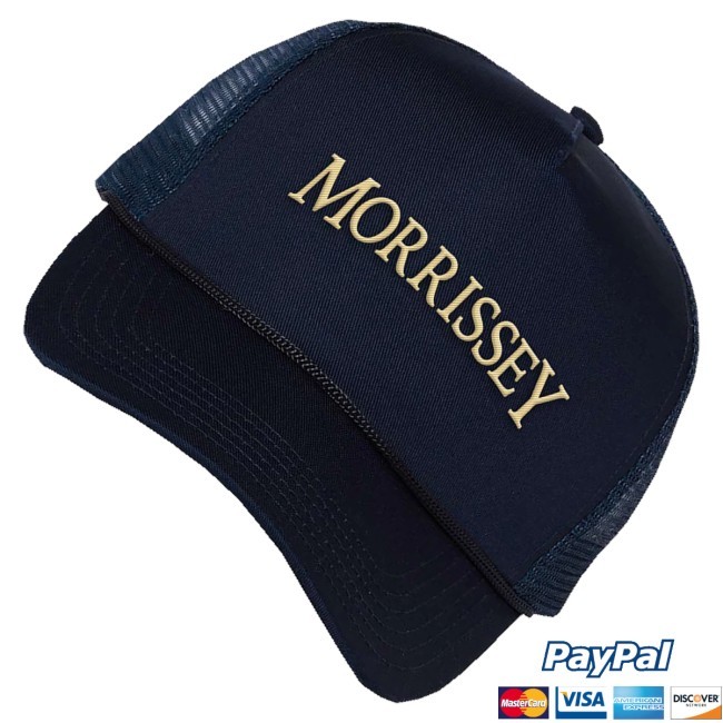 Morrissey Store Merch Logo Trucker Hat Navy