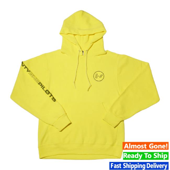 Trending Twenty One Pilots Merch Store Embroidered Logo Yellow Hoodie Twentyonepilots Apparel Clothing Shop