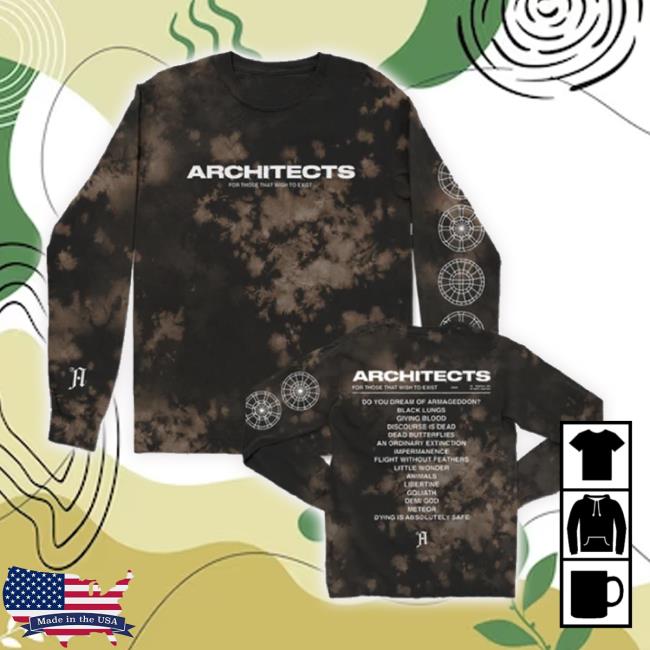 Official Cutloose Merch Store Architects Acid Wash Long Sleeve Tee Cutloosemerch Shop