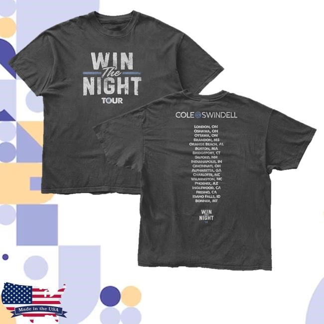 Cole Swindell Merch Store Win The Night Logo Tour Shirts