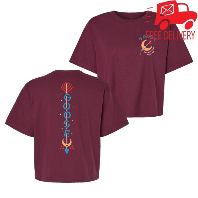 Goose Merch Blood Moon Crop Zip Hoodie