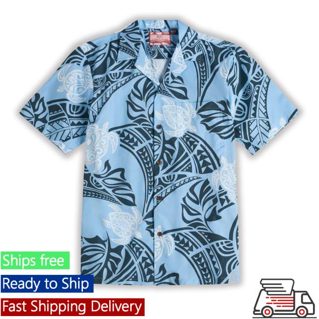 Hawaiianshirt Shop Turtle Tattoo Blue Hawaiian New Shirt