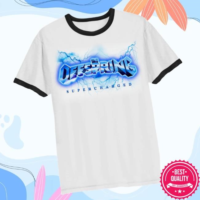 Official Offspring Merch Supercharged White Ringer Funny Shirt