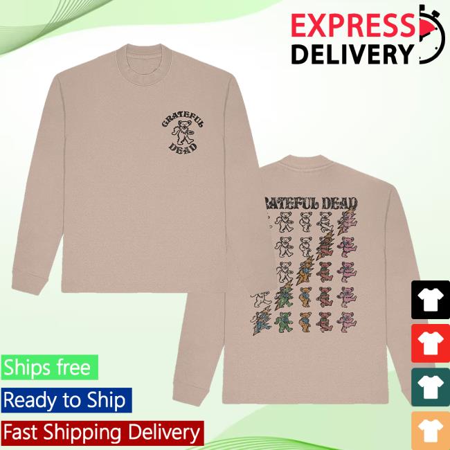 Official Grateful Dead Merch Store Grateful Dead Bear Bolt Long Sleeve Tee Shirt GratefulDead Shop