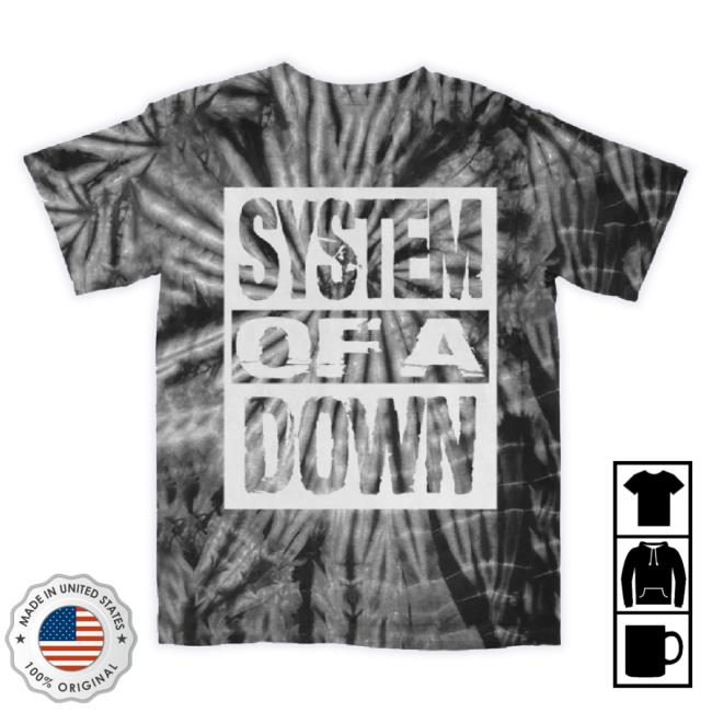 Original System Of A Down Shop System Of A Down Block Logo Tie Dye Unisex Sweatshirt Systemofadown Store Merch