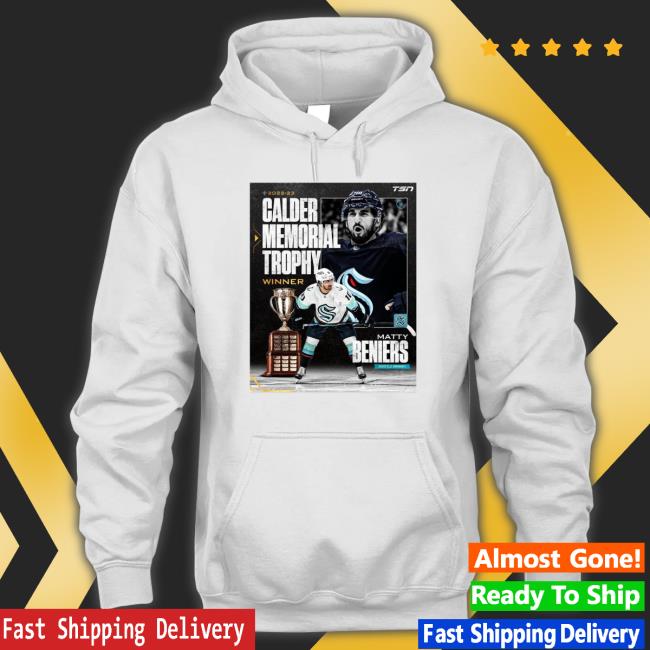 2022-2023 Calder Memorial Trophy Winner Matty Beniers Seattle Kraken Poster Hoodie
