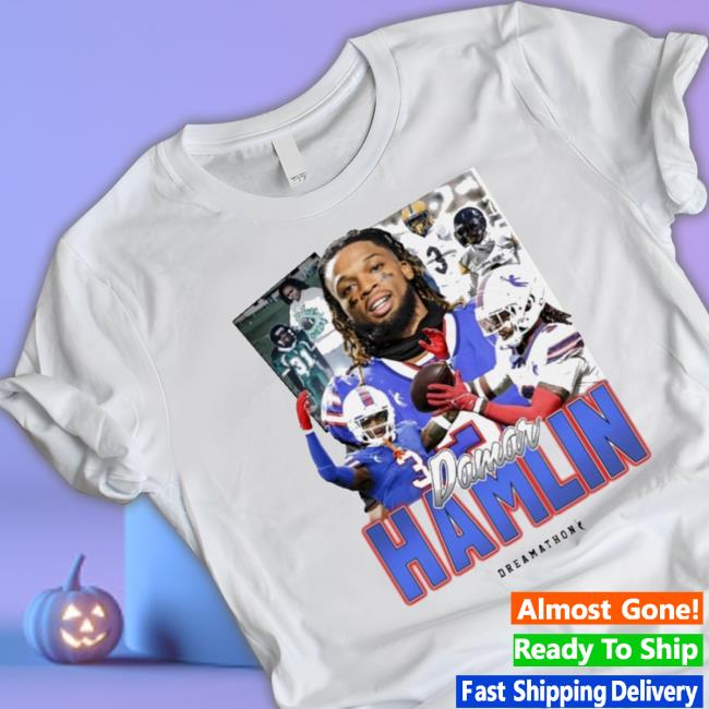 Official Sam Martin Wearing Damar Hamlin Dreamathon T-Shirt