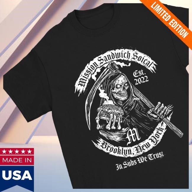 Official Mission Sandwich Social Reaper T Shirt