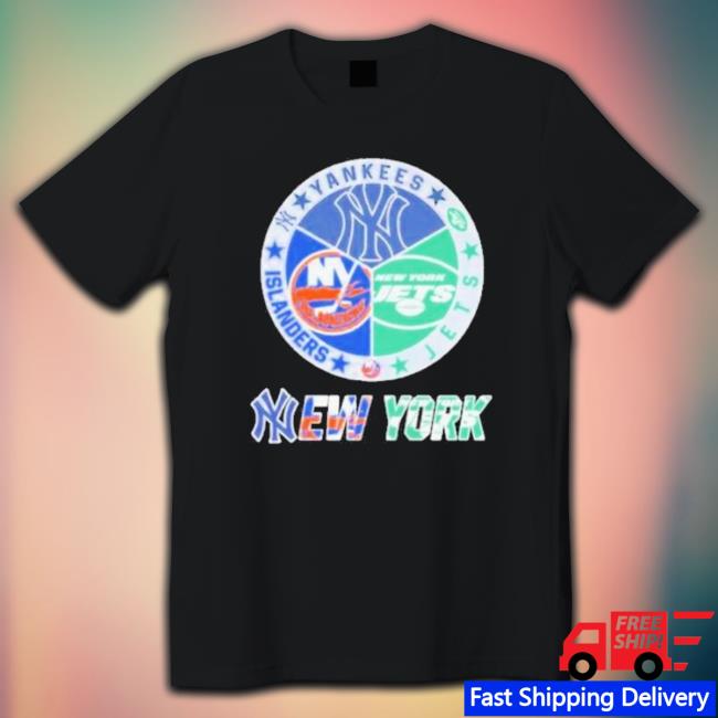 Official New York Yankees New York Jets New York Islanders New York City 2023 Logo shirt