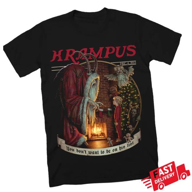 Cavitycolors Merch Shop Krampus Naughty List Hooded Sweatshirt