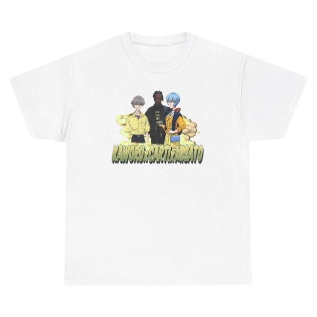 Funnyahhtees Store Kaworu X Carti X Rei New Shirt