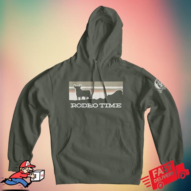 Official Rodeo Time Dale Brisby Merch Rodeo Time Sunset Crew neck Green