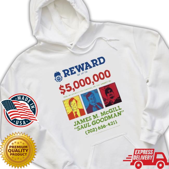 Reward Saul Goodman James M. Mcgill Crewneck Sweatshirt Reward Saul Goodman James M. Mcgill Sweatshirt