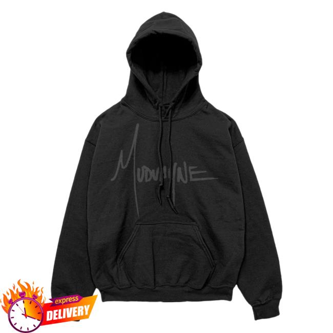 Official Mudvayne Merch Mud Vayne Logo Blackout Hoodie