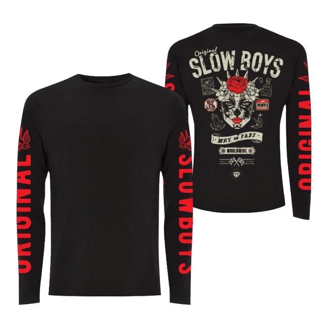 Slowboys Merch Store Dia De Los Muertos Long Sleeve Crewneck Sweatshirt