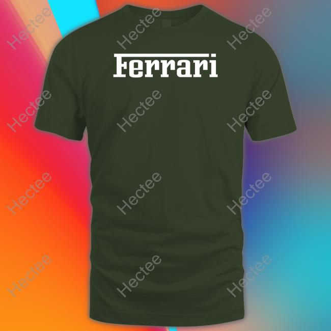Charles Leclerc Wearing Ferrari Logo Tee