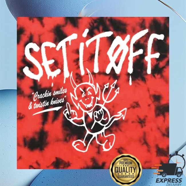 Set It Off Band Store Red Black Dye Long Sleeve Shirt