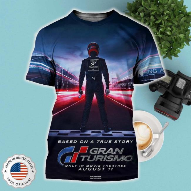 Neill Blomkamps Gran Turismo Only In Movie Theatres August 11 Poster All Over Print Long Sleeve Tee