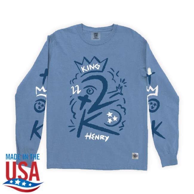 Official Hang Tn Merch Store The King 2K Derrick Henry New Shirt Blue Hangtn Shop