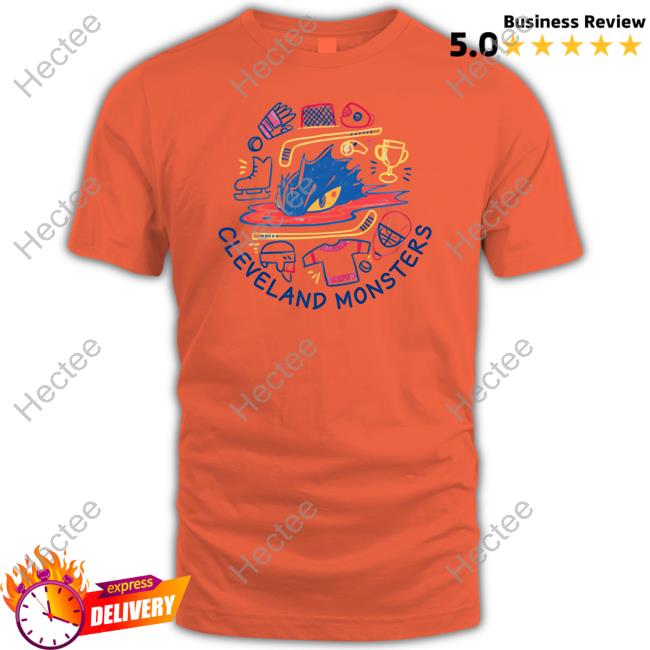Cleveland Monsters Hockey Doodle T-Shirt